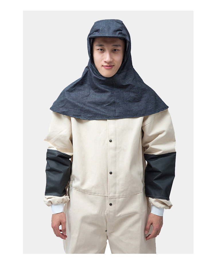 Защитные приспособления для головы 劳保牛仔风帽工地防尘帽搬运干活带披肩工作带眼镜透气打磨男女士