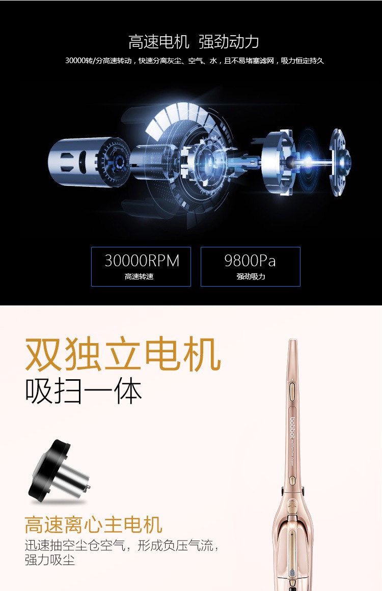 Máy hút bụi không dây gia đình Đức sạc cầm tay ướt và khô hai mục đích không dây câm xe nhỏ công suất cao - Máy hút bụi máy hút bụi cầm tay tinhte