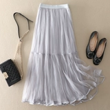 Высокое качество!Плавающая балетная юбка из туль-рафферы, все сезоны, носимая сетчатая юбка с прессованием, высокая талия, тонкая юбка с а-линией