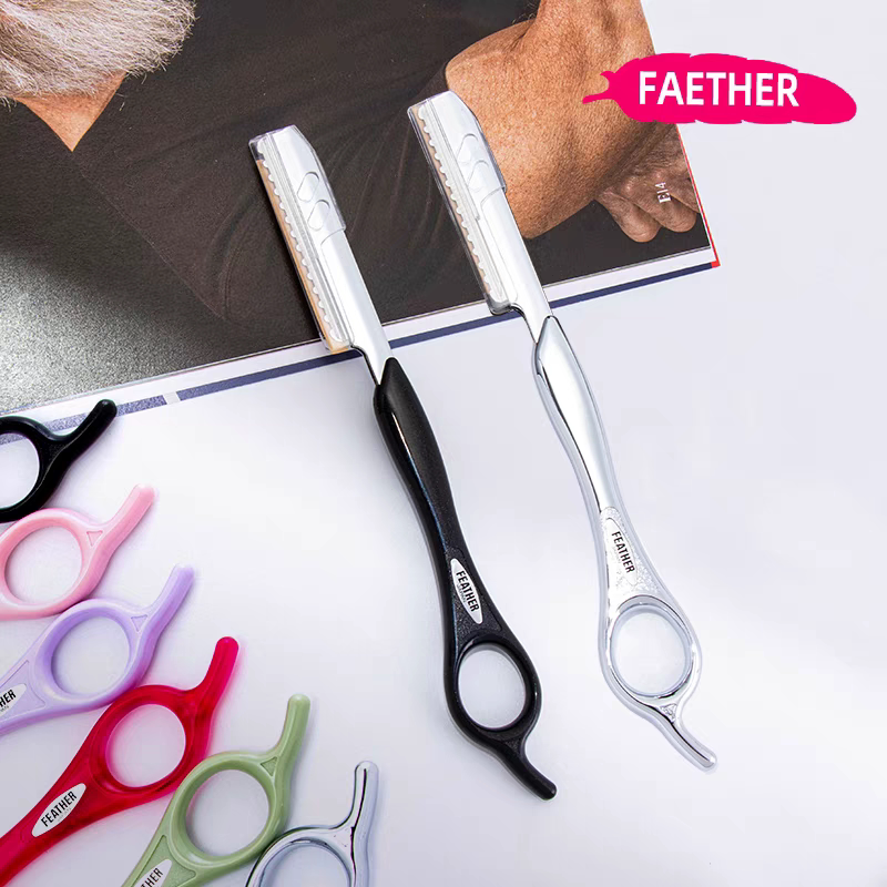 Feather Japanese Manual Hair Cutting Knife Stand Hairdressing Tool Professional Thinning Tail Scissors