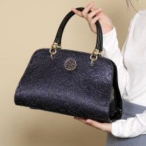 Pmsix on the new Chinese style retro womens bag middle-aged womens handbag embossed leisure bag fashion mom bag tide