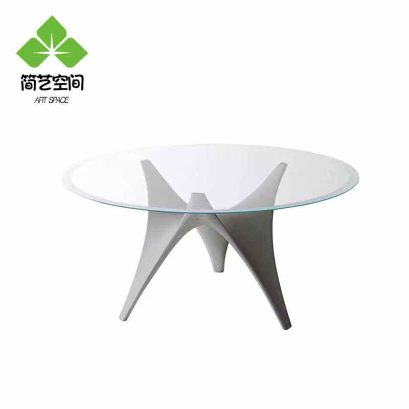 Tea Table Nordic Designer Glass Fiber Personality Creative Styling Tea Table Living-room Marble Round Table