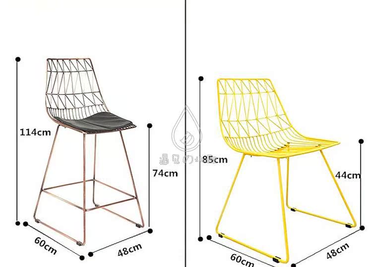 Châu âu hollow dây sắt ghế rèn sắt đồ nội thất sáng tạo ghế ăn đơn giản nói chuyện thiết kế ghế ghế bar cao phân