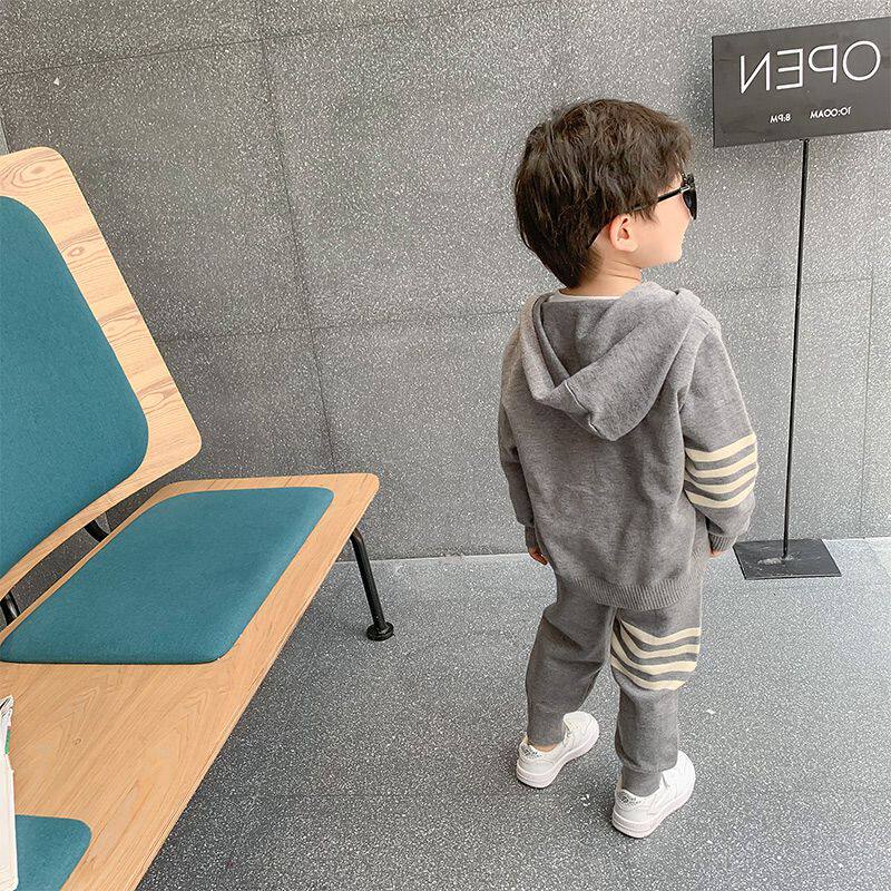 jacadi boy 2021 spring autumn new suit small and medium children with cap jacket baby sports casual two-piece style