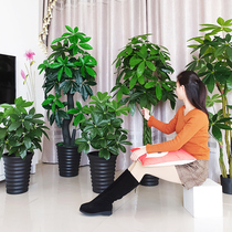 Fake tree simulation plant large floor potted plastic fake flower living room indoor flower decoration green plant ornaments