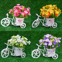 Living Room Silk Flower Dry Bouquet Plastic Fake Flower Emulation Flower Car Cover Adornment Home Potted Small Pendulum Interior Furnishing