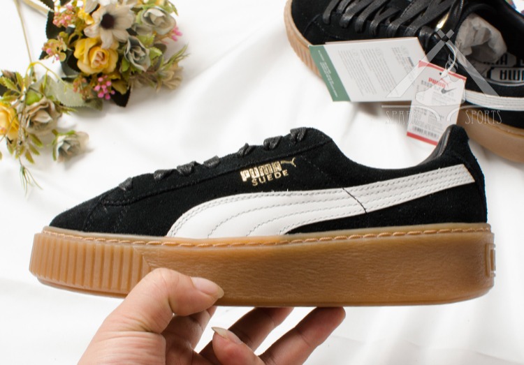 Giày Puma 彪 马蕾 hanna đế dày đế giày tăng màu đen và trắng nâu Giày nam và nữ bình thường 363559-01 / 02 giày thể thao nữ adidas