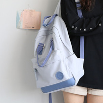 Backpack 2020 new Korean fashion school bag middle school students pure color backpack female shoulder college students
