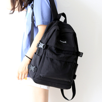 Fashion trend large capacity backpack mens double shoulder bag university leisure waterproof school bag female Korean version of high school 2019 new