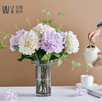  Fresh simulation single hydrangea living room dining table fake flower decoration model room wedding silk flower decoration flower decoration