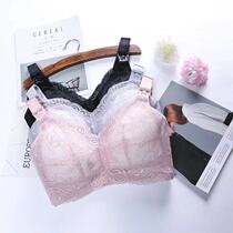 Pregnant womens full cup big breasts show small no steel ring breastfeeding bra breathable gather the auxiliary breasts to prevent sagging breastfeeding underwear