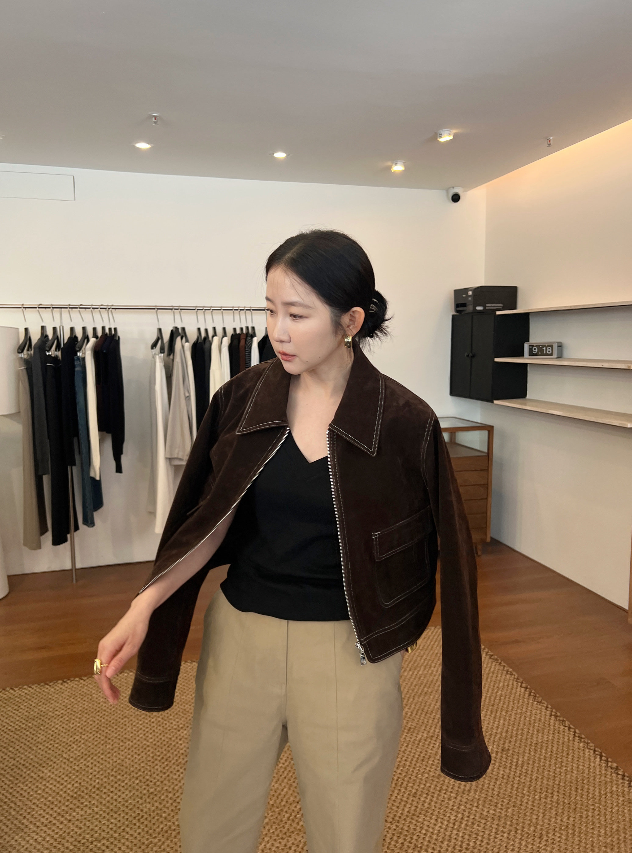 widelia жакет с отворотным воротником винтажный на молнии универсальный приталенный повседневная куртка весна-осень 2026