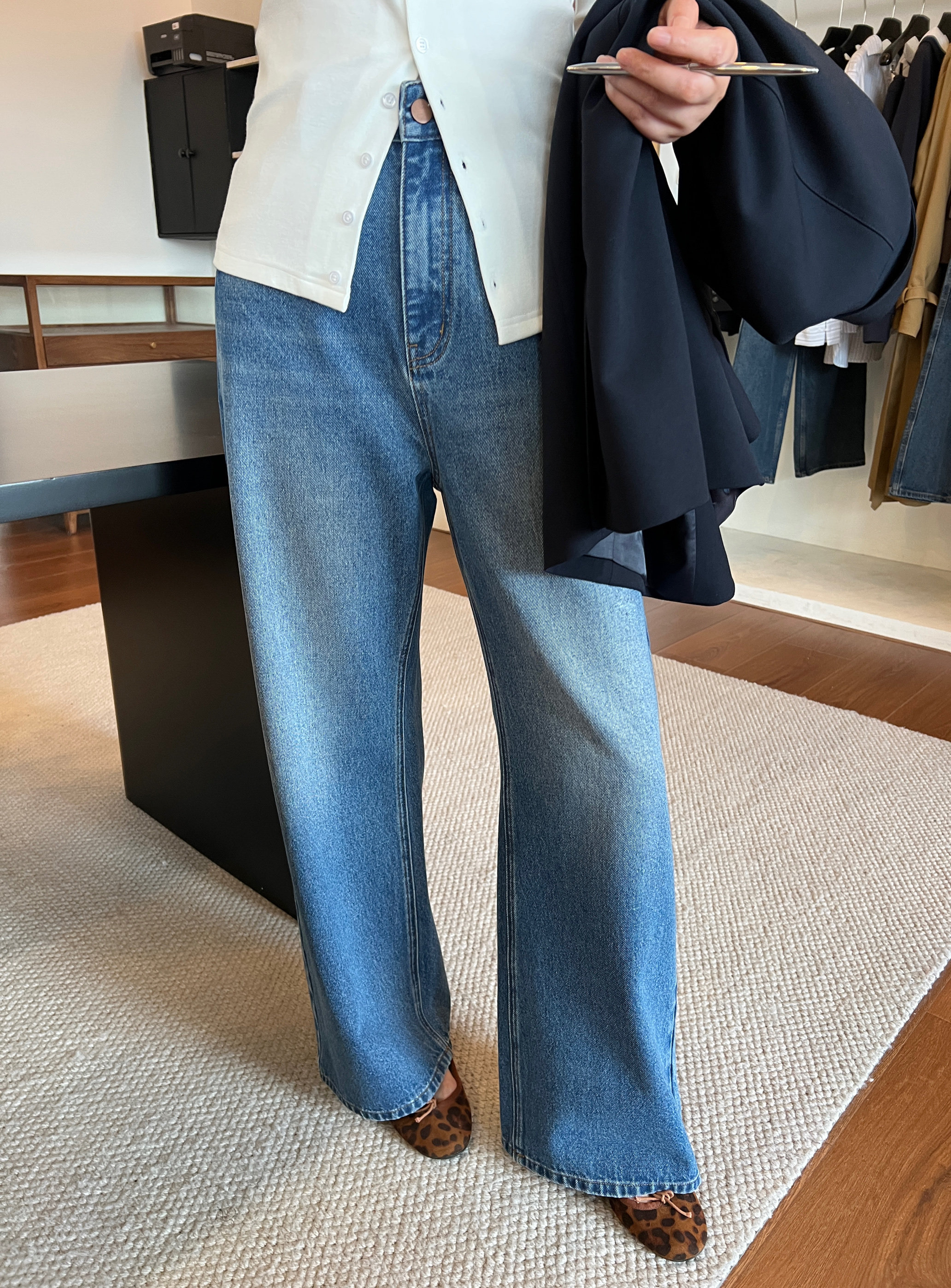 WIDELIA2025 стройнящие джинсы с завышенной талией женские летние свободные широкие брюки