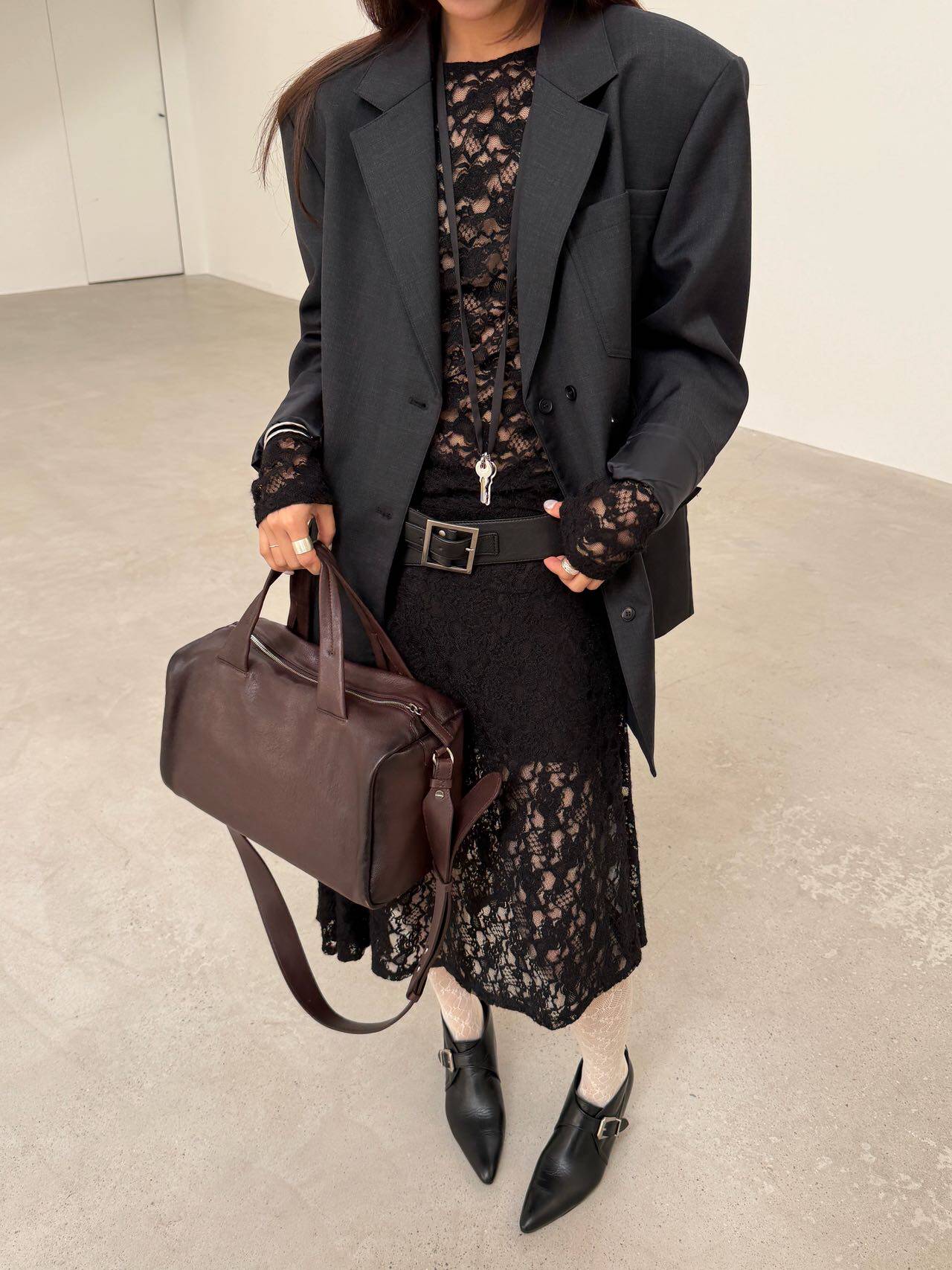 waitmore 2026 весенняя новинка корейский стиль универсальная блузка с длинным рукавом двусторонняя кружевная приталенная