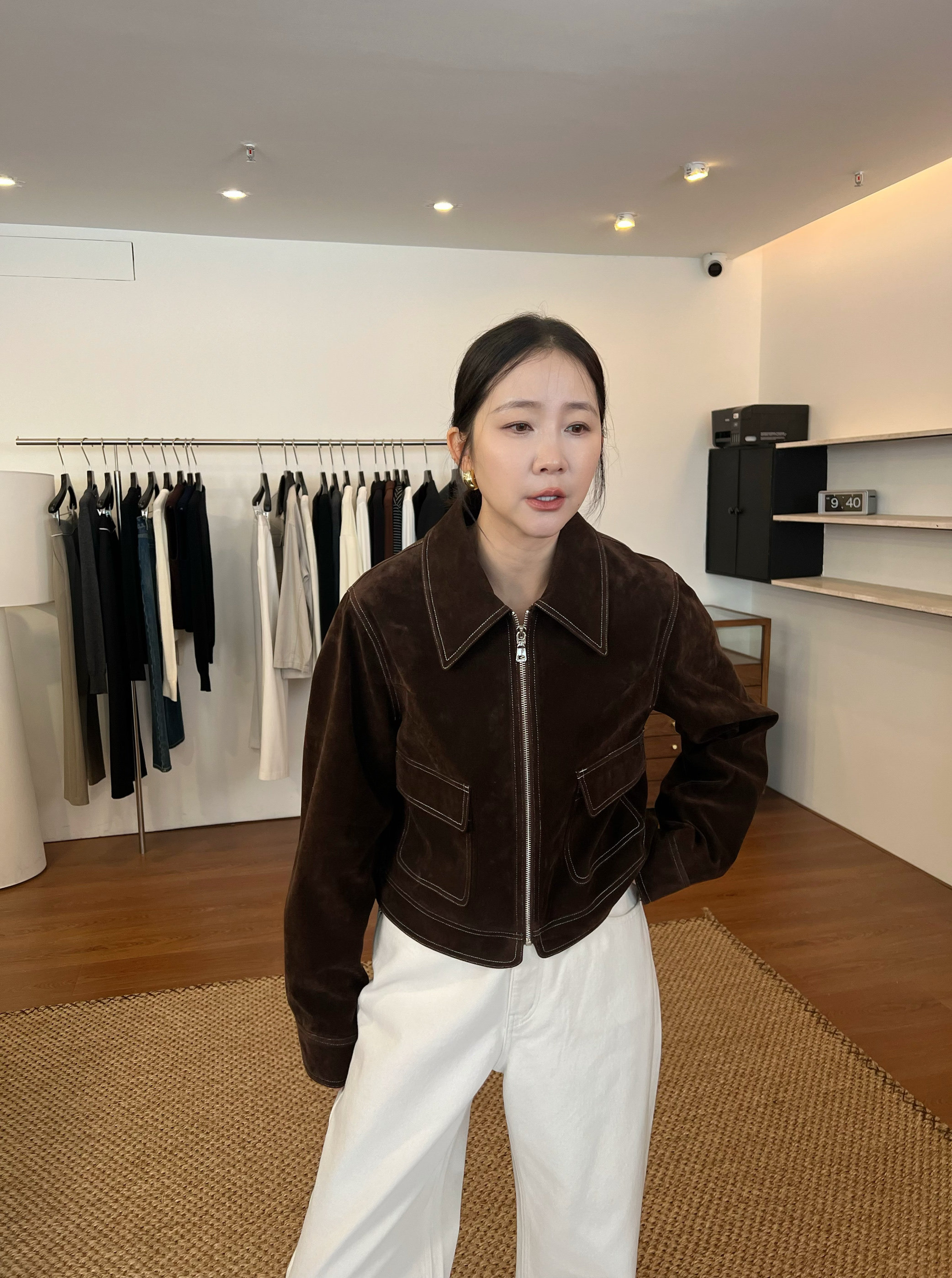 widelia жакет с отворотным воротником винтажный на молнии универсальный приталенный повседневная куртка весна-осень 2026