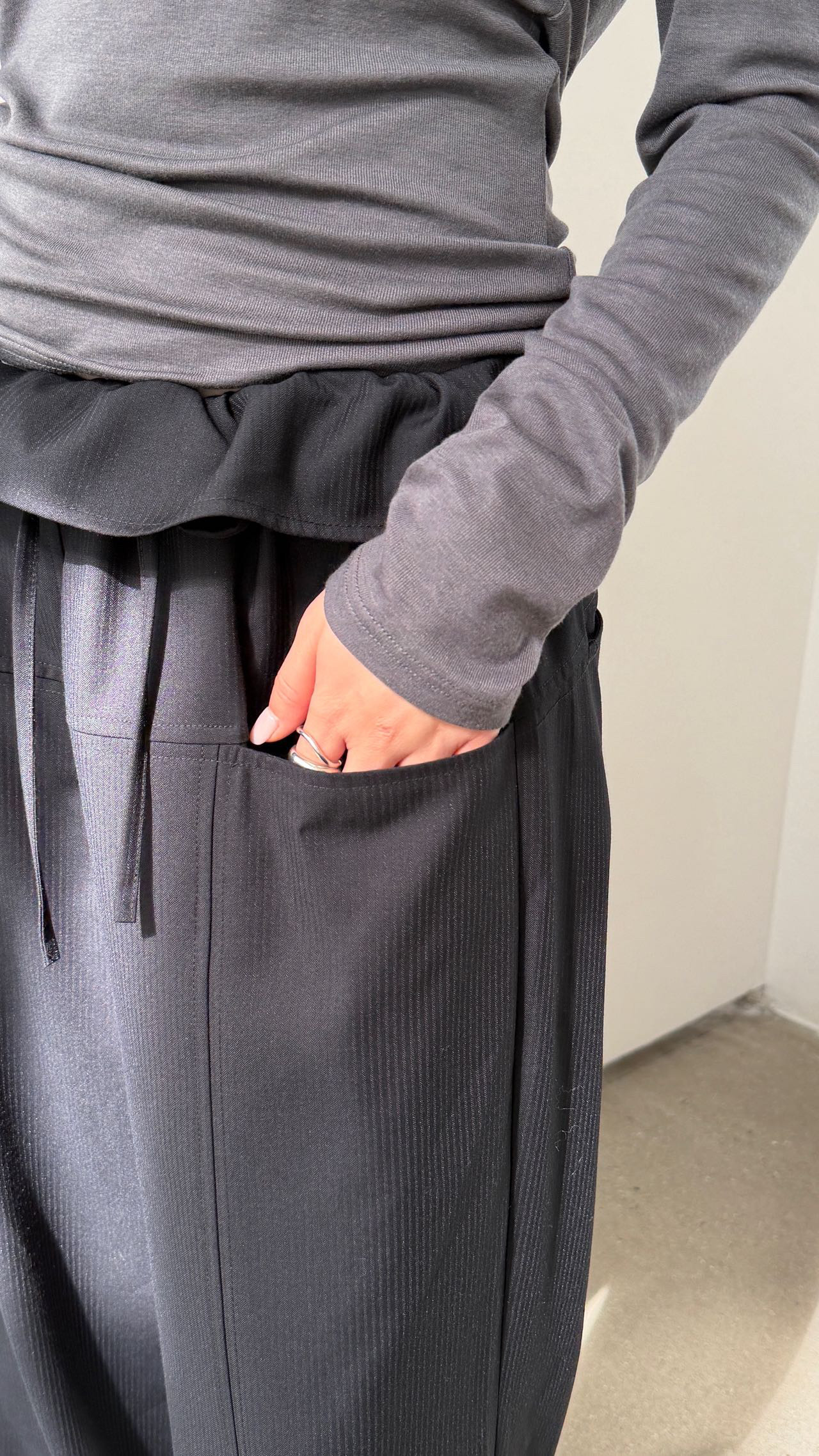 waitmore2026 весенняя новинка стильные широкие брюки с завязками и шнуровкой стройнящие универсальные повседневные женские