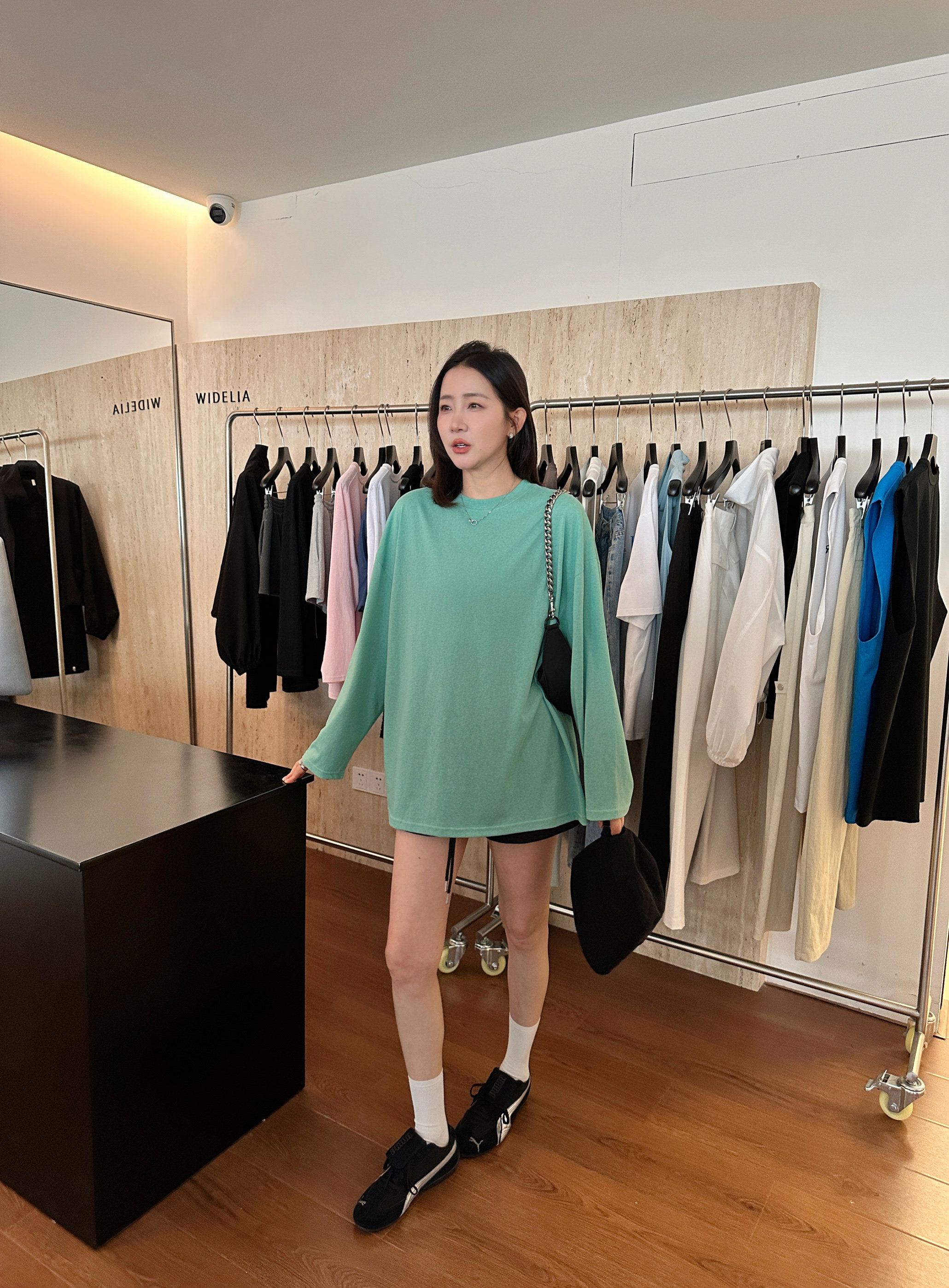 widelia свободная простая солнцезащитная футболка с круглым воротом 2026 летняя свободная мягкая дышащая универсальная повседневная женская блузка