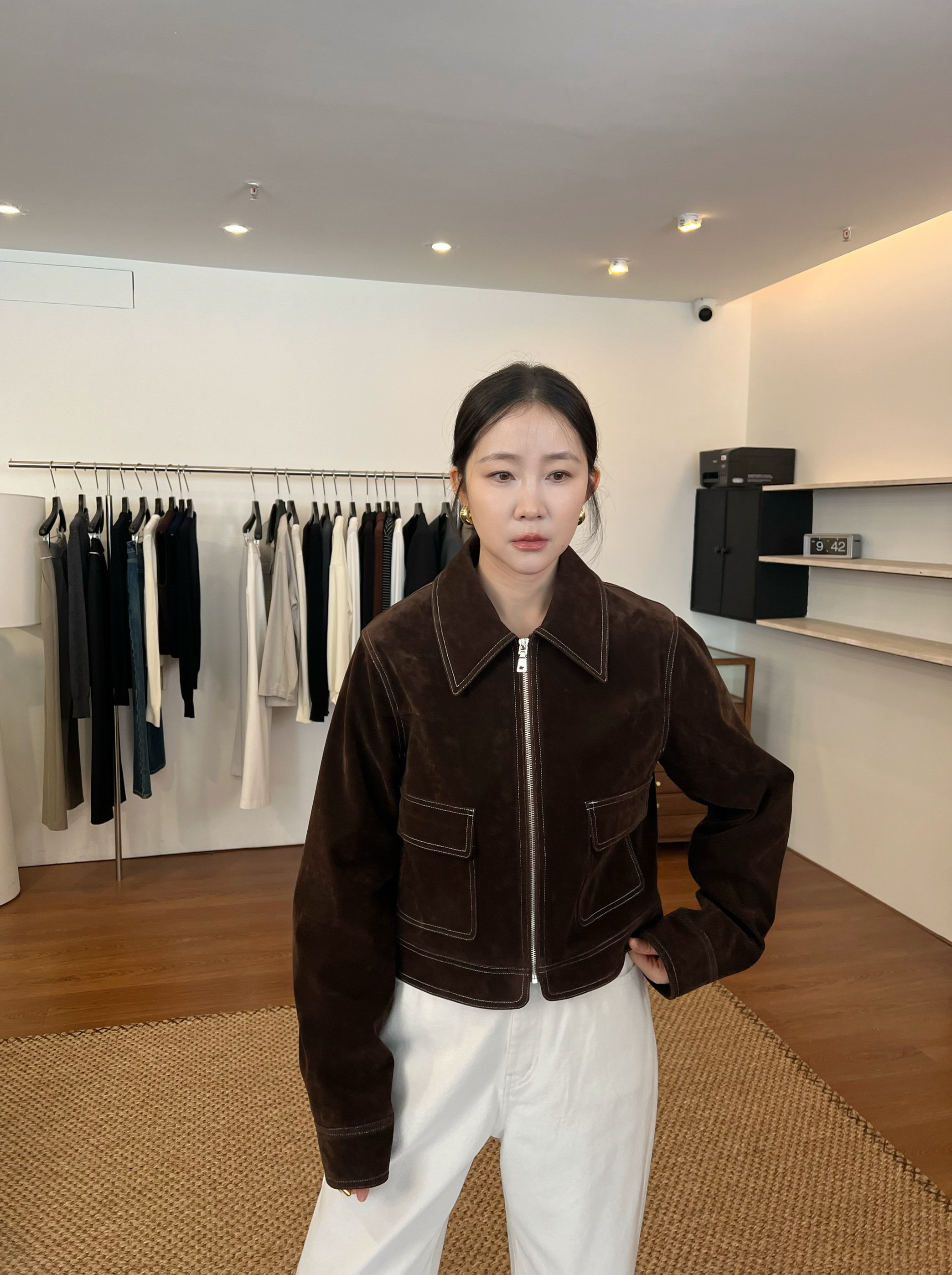 widelia жакет с отворотным воротником винтажный на молнии универсальный приталенный повседневная куртка весна-осень 2026