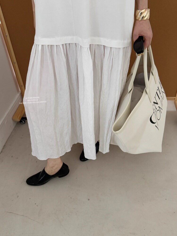 WIDELIA платье футболка с круглым воротом и сетчатыми вставками свободное летящее длинное платье лето 2025