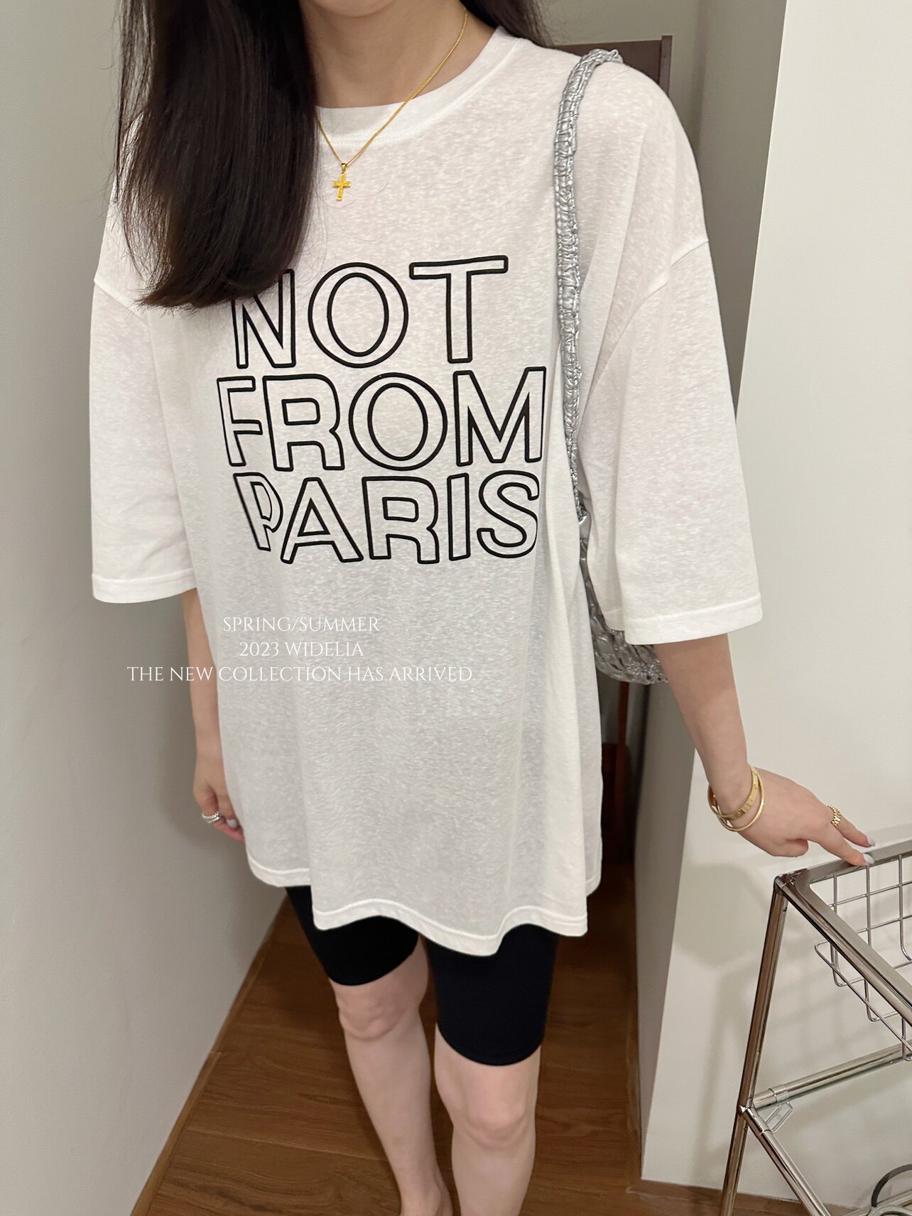 widelia женская футболка с американскими буквами свободного кроя лето 2026 повседневная универсальная удлиненная