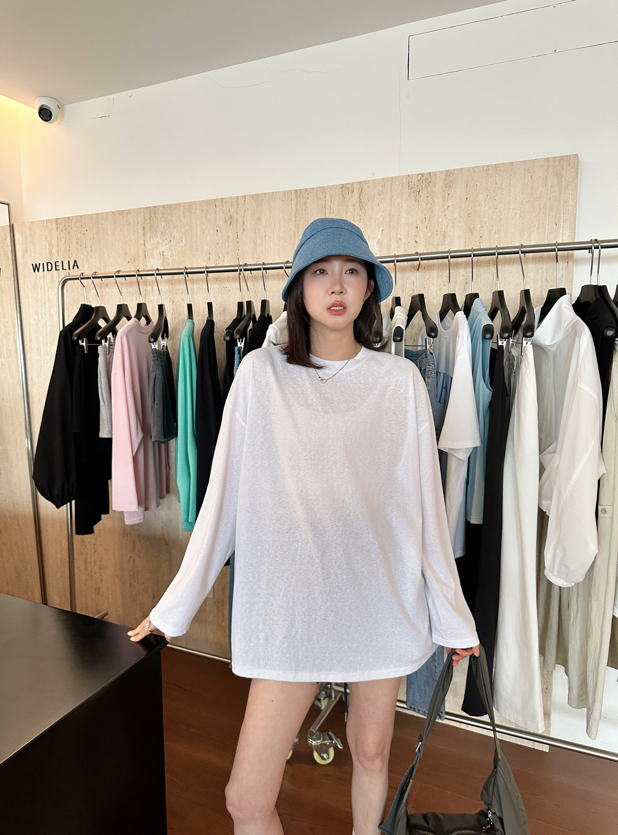 widelia свободная простая солнцезащитная футболка с круглым воротом 2026 летняя свободная мягкая дышащая универсальная повседневная женская блузка