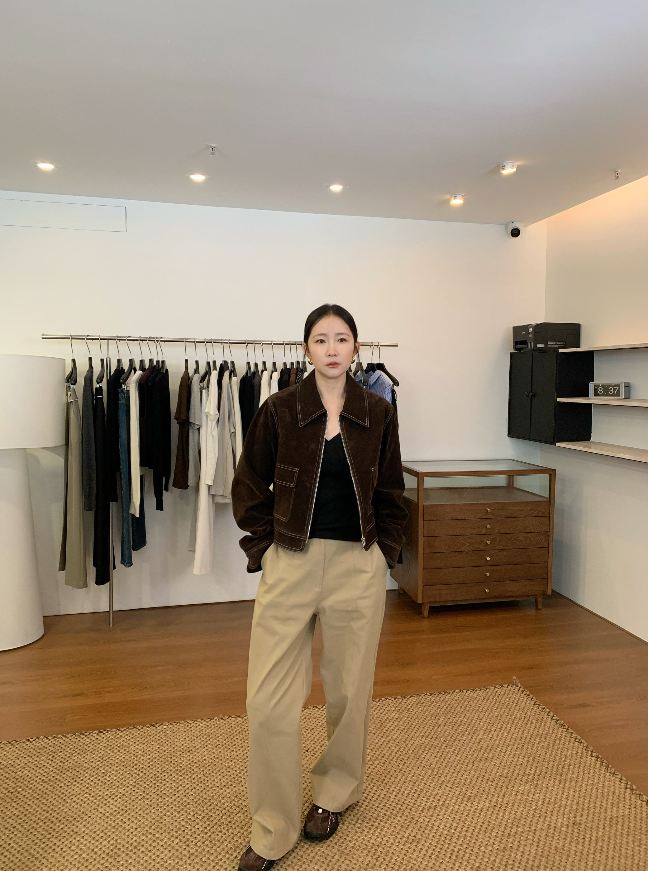 widelia жакет с отворотным воротником винтажный на молнии универсальный приталенный повседневная куртка весна-осень 2026