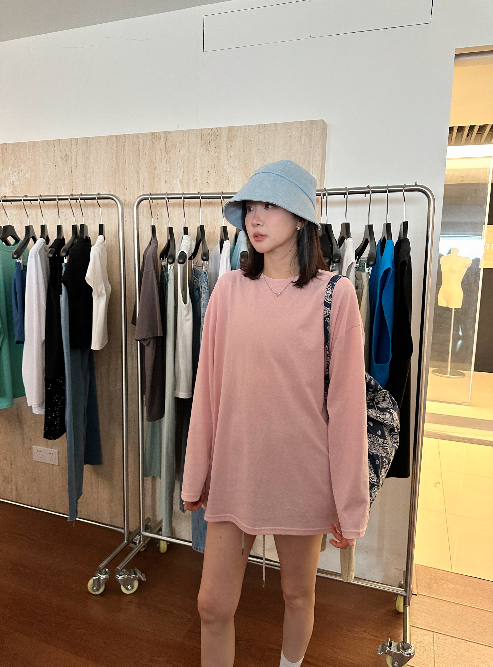 widelia свободная простая солнцезащитная футболка с круглым воротом 2026 летняя свободная мягкая дышащая универсальная повседневная женская блузка