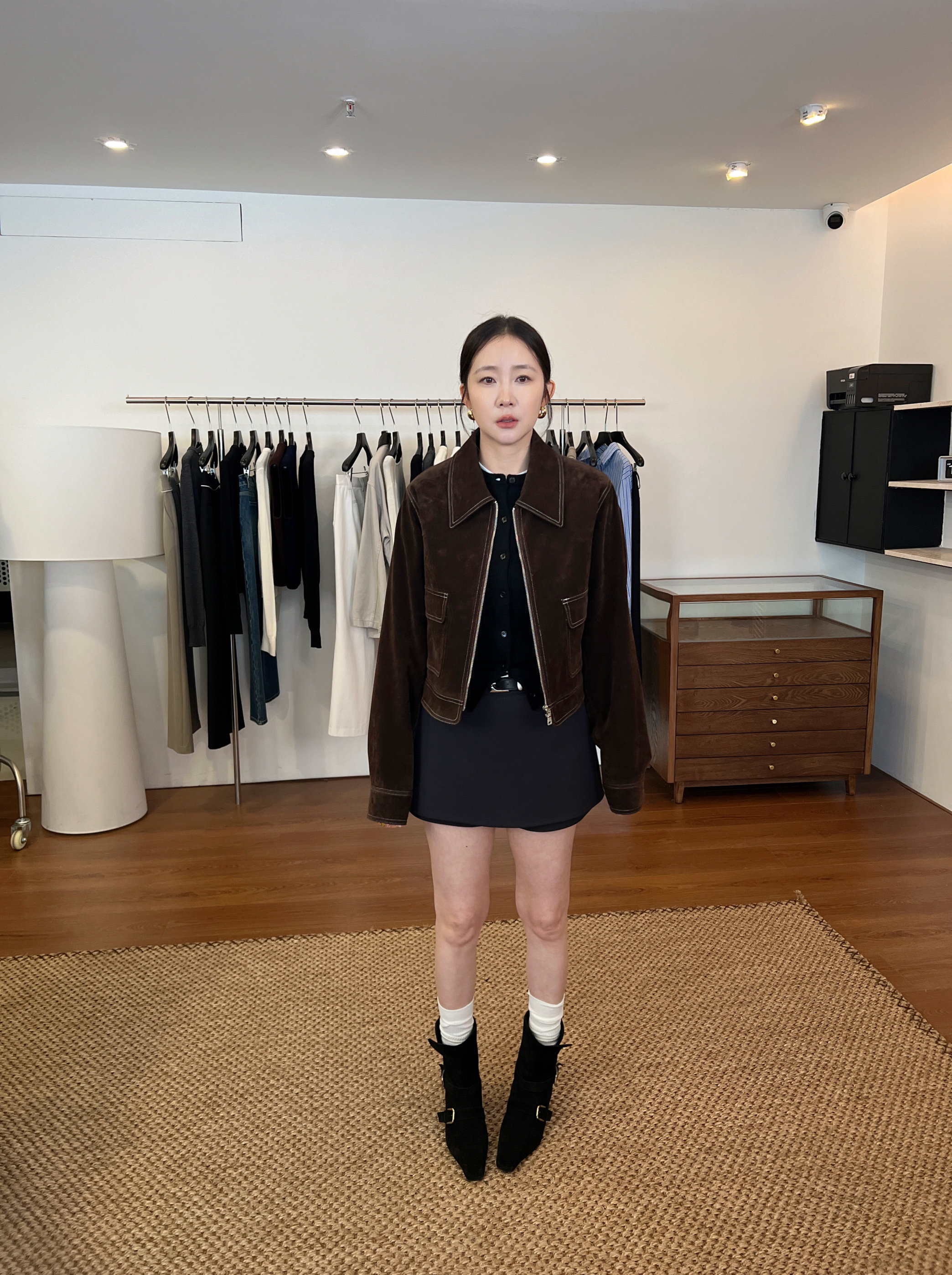 widelia жакет с отворотным воротником винтажный на молнии универсальный приталенный повседневная куртка весна-осень 2026