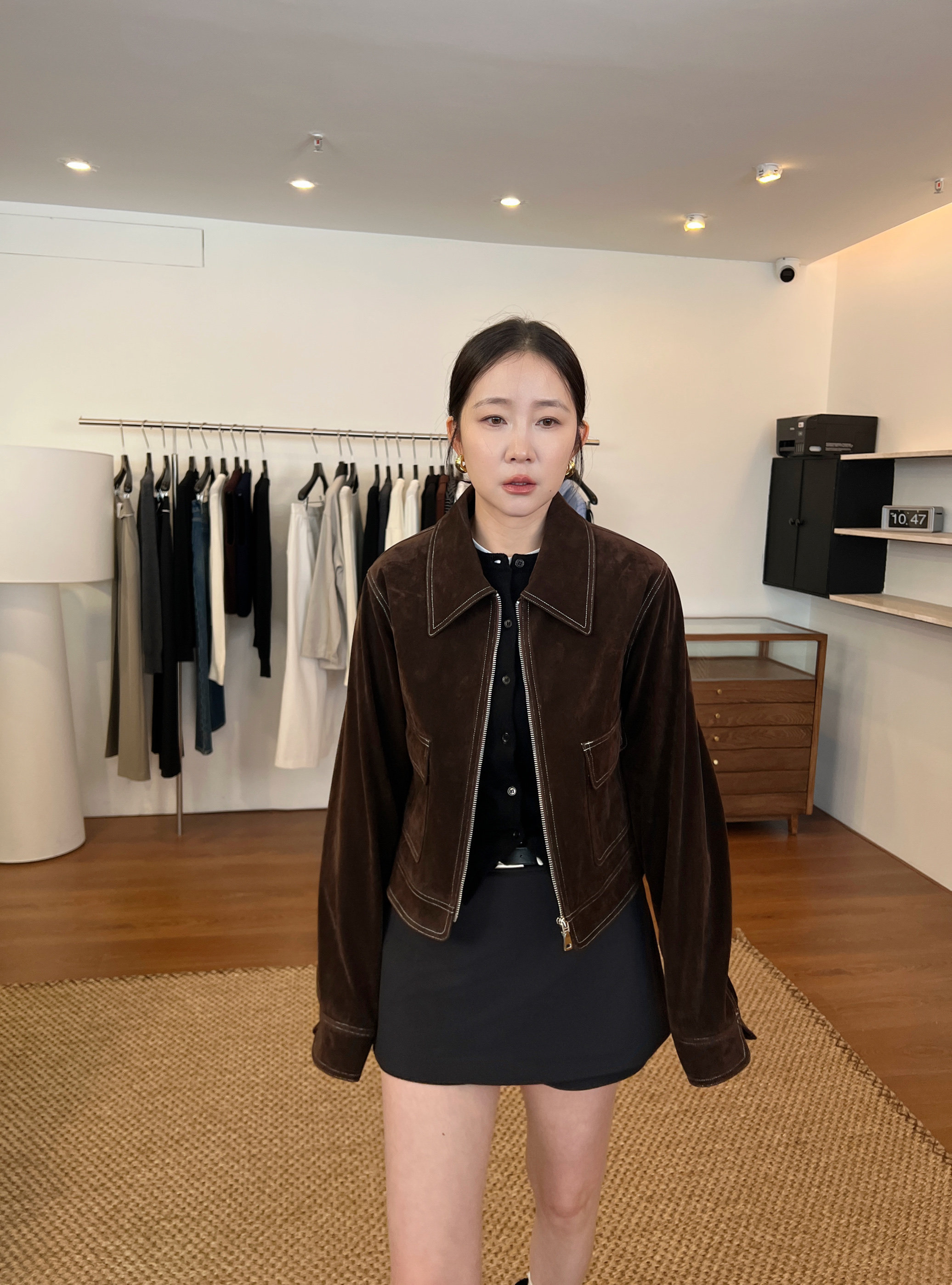 widelia жакет с отворотным воротником винтажный на молнии универсальный приталенный повседневная куртка весна-осень 2026