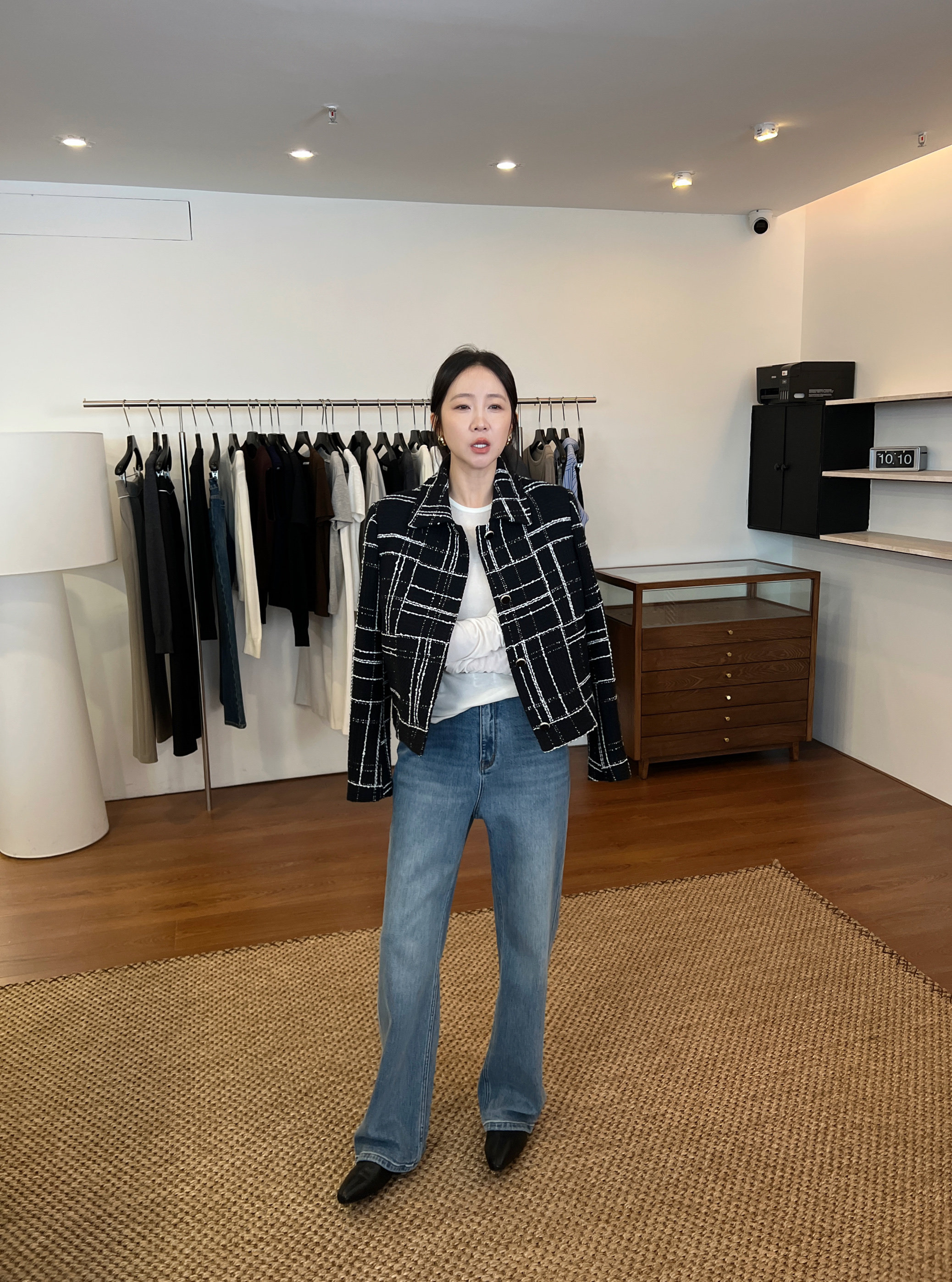 widelia узкие прямые универсальные стройнящие джинсы женские осень 2024 новинка стирка свободные повседневные длинные брюки