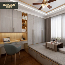  Ouyazun overall bedroom tatami custom light luxury bed wardrobe one-piece bookcase desk combination paint custom