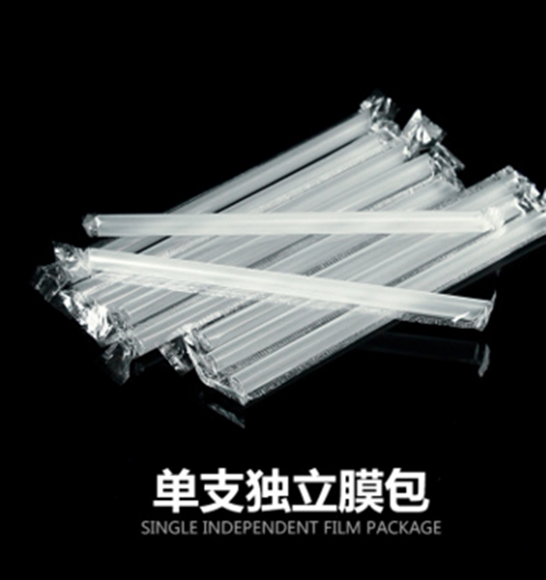 Transparent disposable thick straw 23CM large straw pearl milk tea special tribute tea large straw 5000 a box