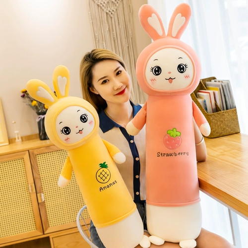 Милая плюшевая игрушка, кролик, тряпичная кукла, подушка для сна, белый кролик, подарок на день рождения