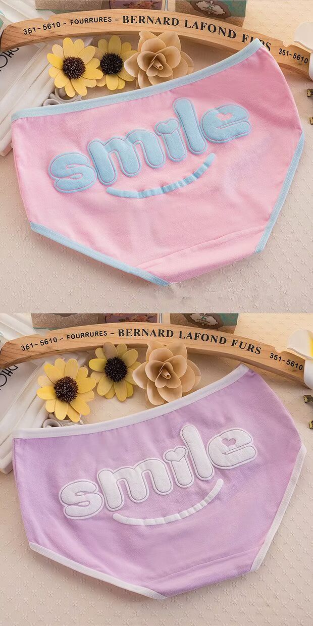 Cotton cô gái sinh viên dễ thương đồ lót nữ chữ cái trong eo tuần quần cotton tam giác đồ lót thủy triều bán buôn quần lót nam cao cấp