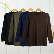 2 pieces of middle-aged and elderly mens autumn clothes long sleeve cotton turtleneck underwear single piece cotton spring and autumn shirt special price