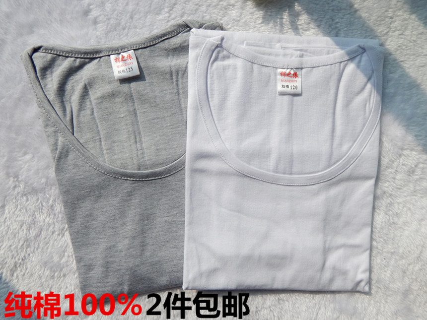 Của nam giới Nửa Tay Áo Bông Trung Niên Ông Già Vest Trắng Mùa Hè Lỏng Cũ Áo Sơ Mi Áo T-Shirt Cotton