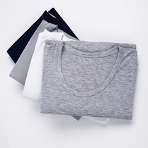 Low-collar thin mens underwear long sleeve large round neck top modal autumn clothing slim slim bottom Jersey single piece