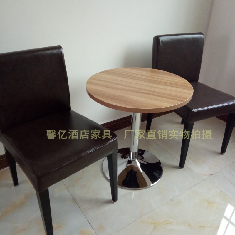 Custom leisure tables and chairs Hotel full set Hotel express hotel apartment Simple round table soft bag stool factory direct sales