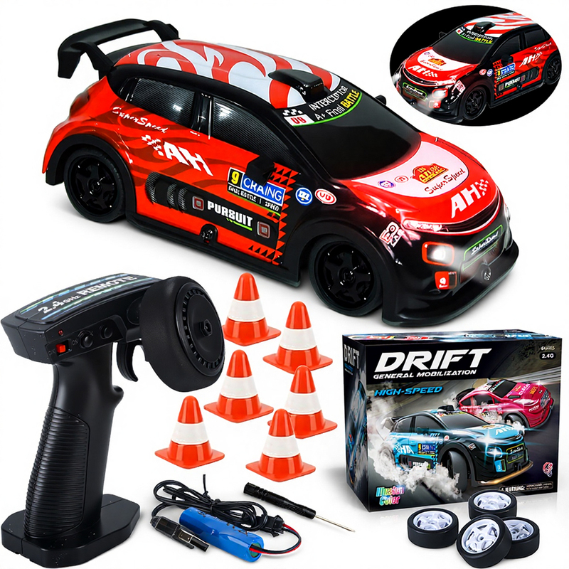 New 1:22 Scale Four-Wheel Drive Drift Remote Control Car Children's Electric Simulation Racing Competition Car Model Toy Vehicle