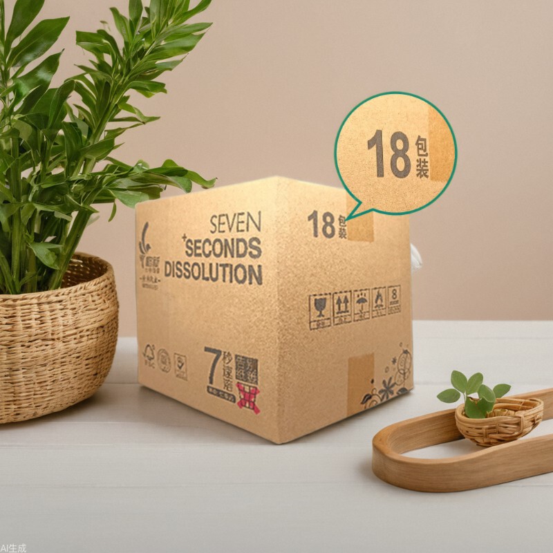 Gexin Original Wood 18-Pack Extractable Toilet Paper, 7-Second Quick Dissolution, Household Soft Sanitary Paper, Biodegradable, Skin-Friendly Toilet Tissue Gexin Original Wood 18-Pack Extractable Toilet Paper, 7-Second Quick Dissolution, Household Soft Sanitary Paper, Biodegradable, Skin-Friendly Toilet Tissue