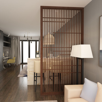 Chinese Style Solid Wood Fence Living Room Porch Ceiling Partition