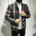 Mùa thu đông mới vest nam phiên bản Hàn Quốc theo xu hướng hai bên mặc áo không tay cotton kẻ sọc kẻ sọc xuống cotton áo khoác blazer nam hàn quốc Áo vest cotton
