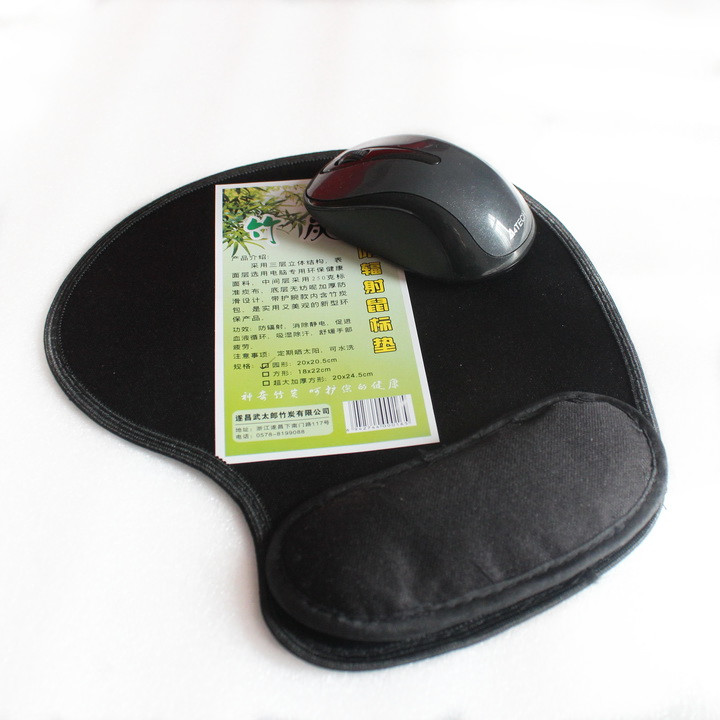 Promotional computer bamboo charcoal mouse pad anti-hand cocoon durable glue-free full charcoal wrist guard lock rim round type 6