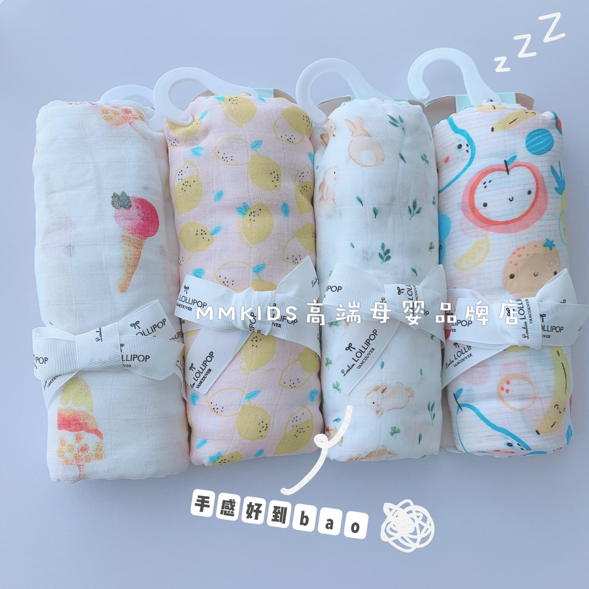 Export Canada infant baby bamboo fiber scarves wrap by summer cover blanket wrap and swaddle by double layer