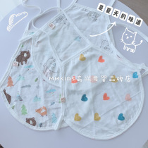 MMKIDS Pure Cotton Gauze Newborn Baby Baby Baby Belly pocket ultra-thin soft double-layered protective belted for cool summer