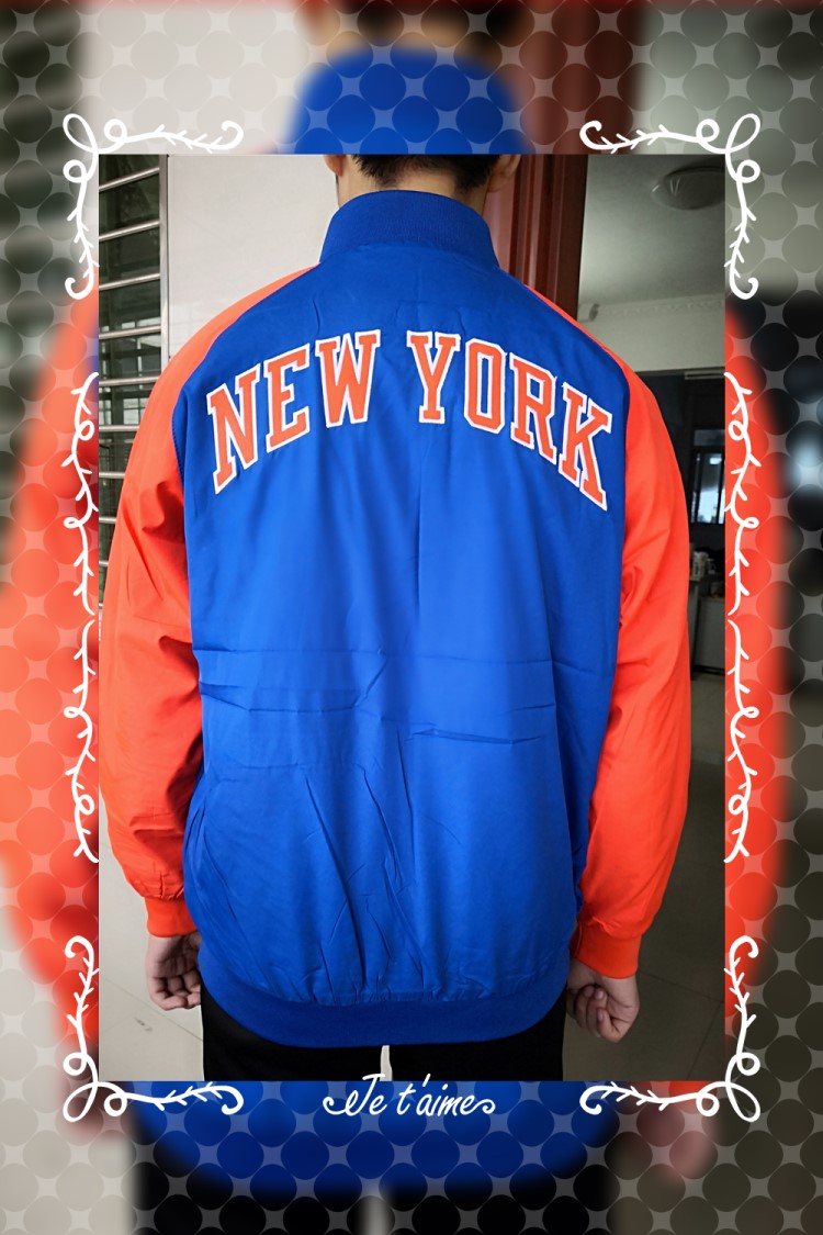Mùa thu và mùa đông thêu bóng rổ quần áo đào tạo áo khoác thể thao Knicks xuất hiện quần áo cotton nam áo khoác giản dị quần áo cotton áo lông vũ anta