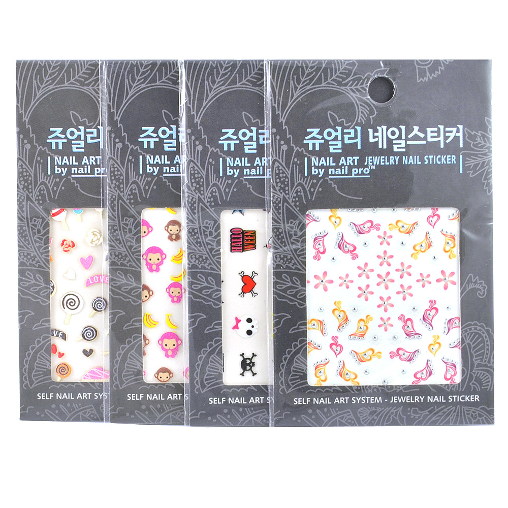 特价正品韩国进口美甲贴纸装饰品 指甲贴花 带背胶指甲油贴 25-48