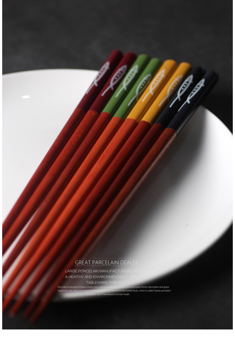 Cầu mưa đũa saury phong cách Nhật Bản Đũa hạt dẻ tự nhiên đôi dễ thương đôi đũa gia đình đũa bốn màu khay gỗ đựng thức ăn