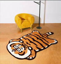 Im not a fat tiger bedroom bedside tiger carpets cute strip tiger year floor cushion childrens room non-slip water absorbing footbed