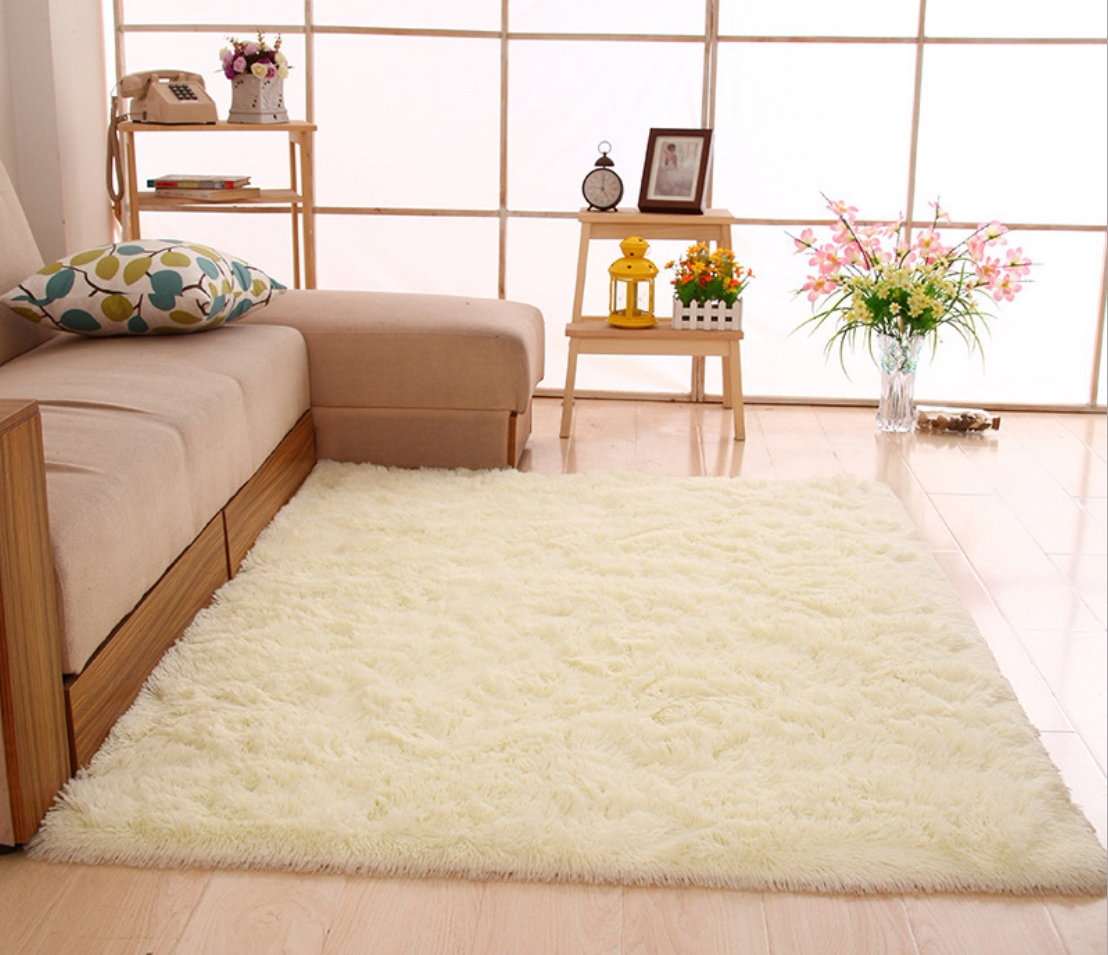 Ins thickened washable silk wool carpet mat girl heart bedroom living room carpet mat bay window mat can be customized